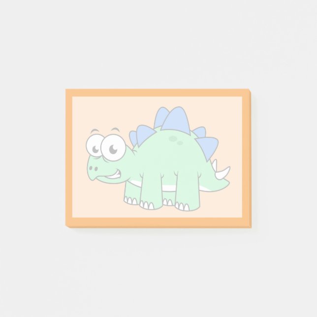 Post-it® Illustration Mignonne D'Un Stegosaurus. 2 (Devant)