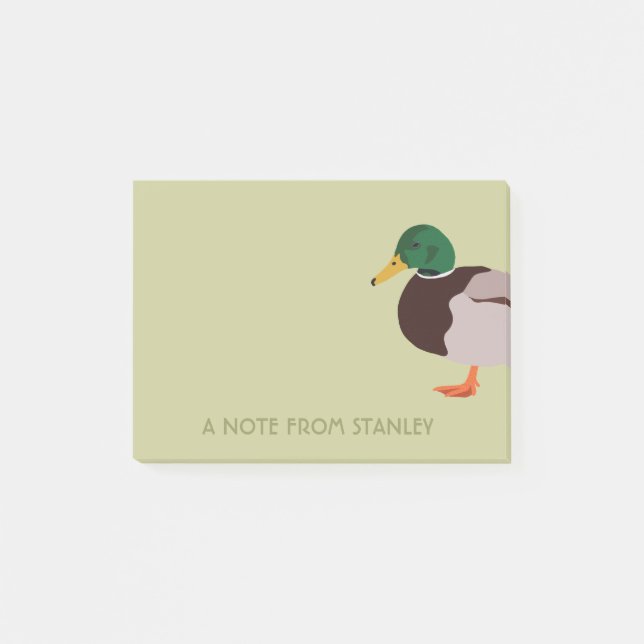 Post-it® Illustration réaliste de Mallard Duck Personnalisé (Devant)