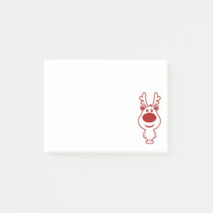 Post-it® Illustration rouge vintage mignonne de renne