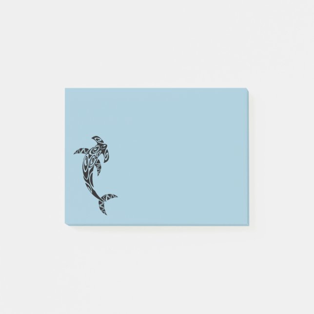 Post-it® Illustration tribale de requin de poisson-marteau (Devant)