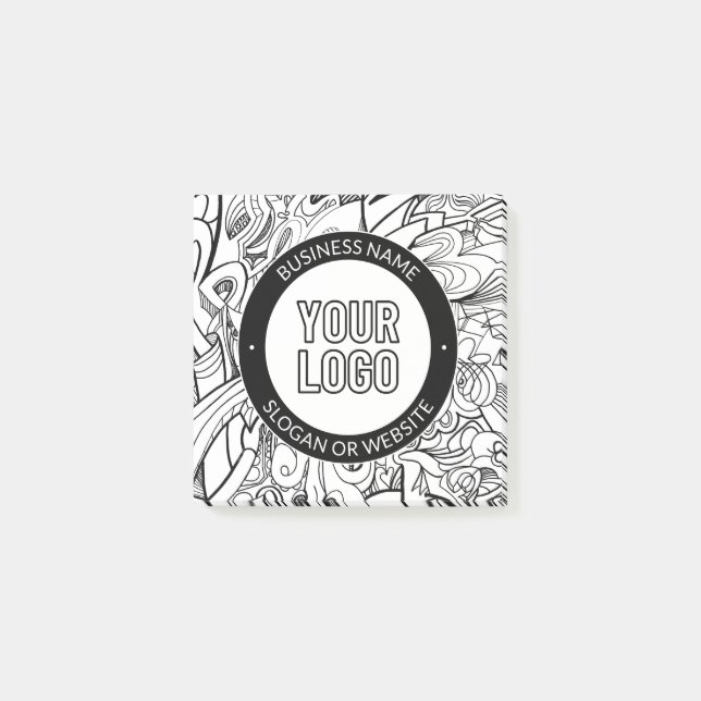 Post-it® Illustrations de style moderne et votre logo avec  (Devant)