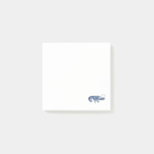Post-it® Image rétro vintage de homard bleu