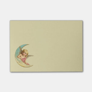 Post-it® Image vintage - Angel assis sur une lune de croiss