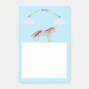 Post-it® Imaginaire Anniversaire Unicorne et nuages