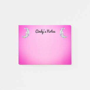 Post-it® Imaginaire coloré Lunes PRetty Visages sur rose ch