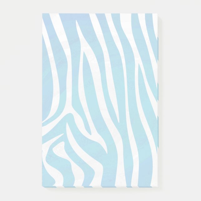 Post-it® Impression en bleu et blanc Zebra (Devant)