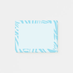 Post-it® Impression zèbre bleu et blanc gras
