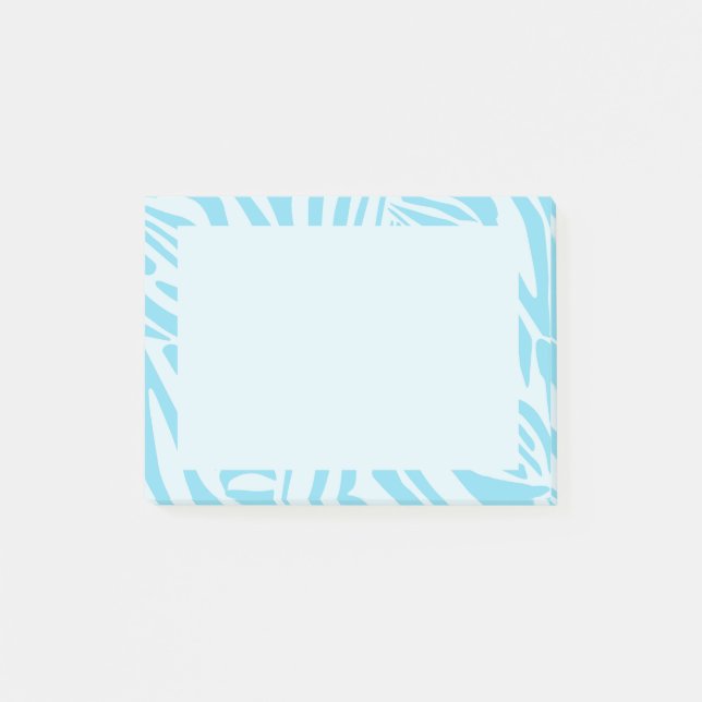 Post-it® Impression zèbre bleu et blanc gras (Devant)