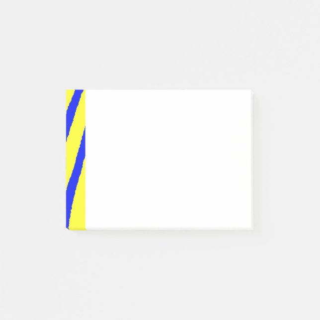 Post-it® Impression zèbre (jaune et bleu) (Devant)