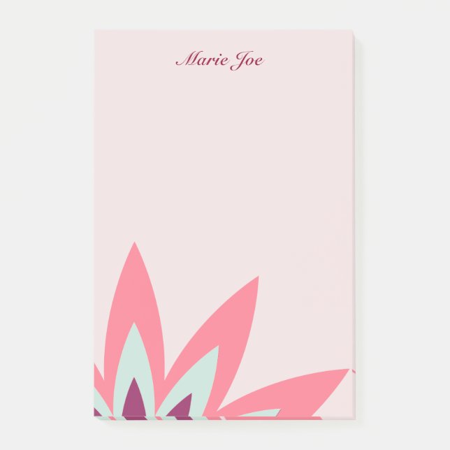 Post-it® Imprimantes florales de fleurs de Lotus (Devant)