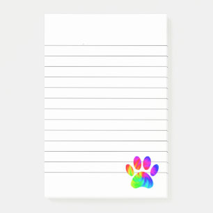 Post-it® Imprimé graphique patte de chien Tie Dye doublé