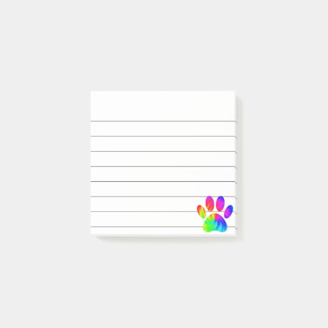 Post-it® Imprimé graphique patte de chien Tie Dye doublé 3x (Devant)