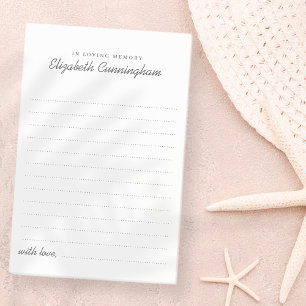 Post-it® In Love Mémoire Funeral Modern Share a Memory