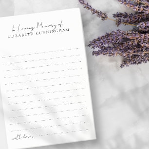 Post-it® In Love Memory Modern Funeral Partager une mémoire