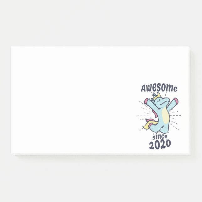 Post-it® Incroyable depuis 2020 - Licorne d'anniversaire po (Devant)