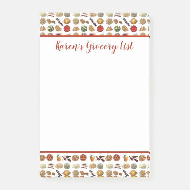 Post-it® Indian Foods Plats Cuisine indienne Illustration (Devant)