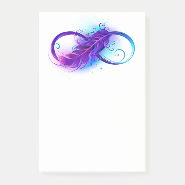 Post-it® Infini avec plume violette (Devant)