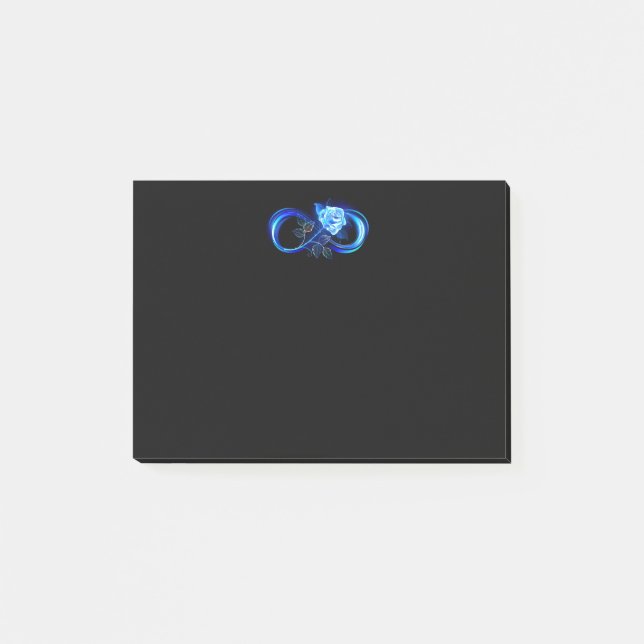 Post-it® Infini lumineux avec rose bleue (Devant)