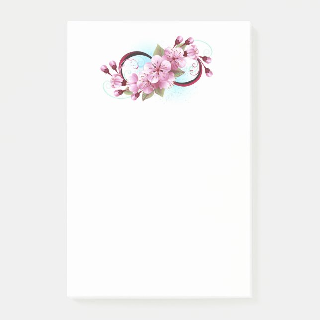 Post-it® Infinité avec les fleurs Sakura (Devant)