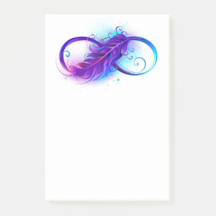 Post-it® Infinity with purple feather
