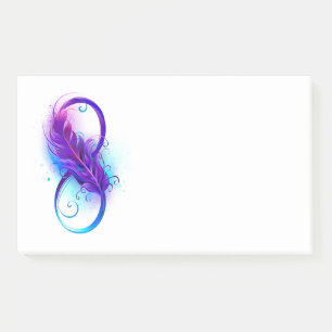 Post-it® Infinity with purple feather