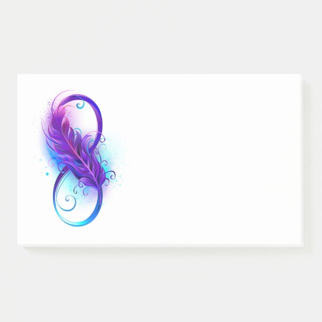 Post-it® Infinity with purple feather (Devant)