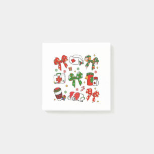 Post-it® Infirmière à noeud coquet Noël Soins infirmiers Jo