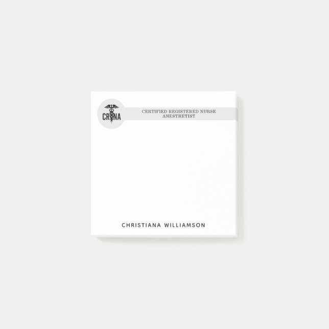 Post-it® Infirmière anesthésiste certifiée CRNA personnalis (Devant)