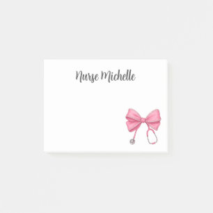 Post-it® Infirmière Coquette Nœud Rose
