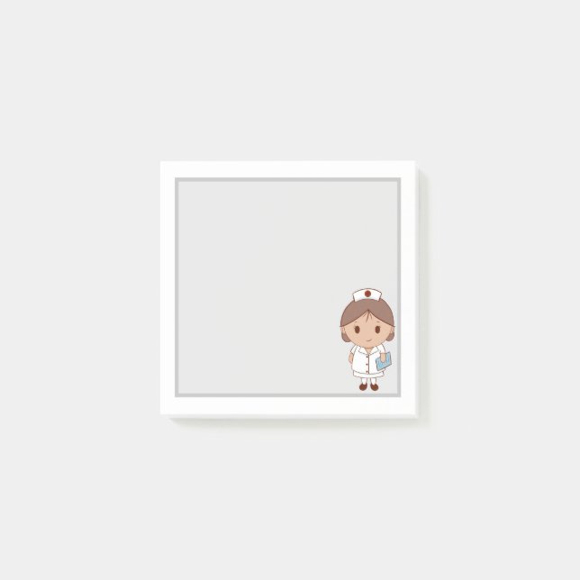 Post-it® Infirmière de dessin animé mignonne (Devant)
