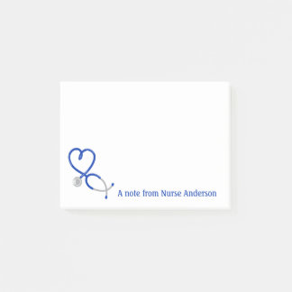 Post-it® Infirmière de stéthscope en forme de coeur personn