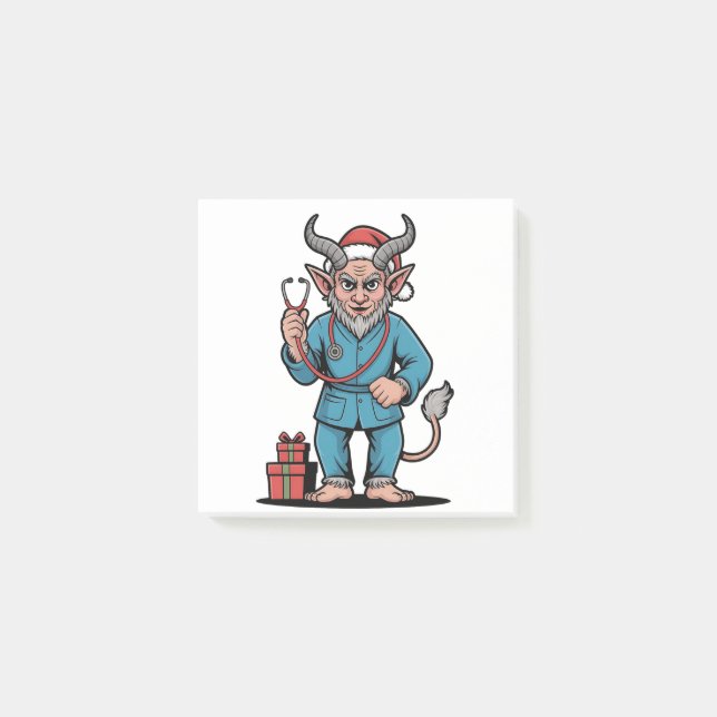 Post-it® Infirmière Krampus Noël Mal Époque de Noël  (Devant)