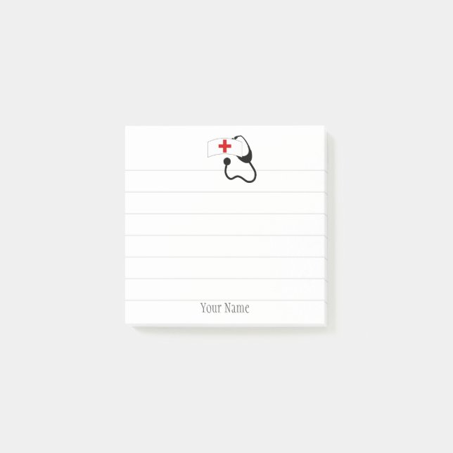 Post-it® Infirmière personnalisée Cute White Stethoscope (Devant)