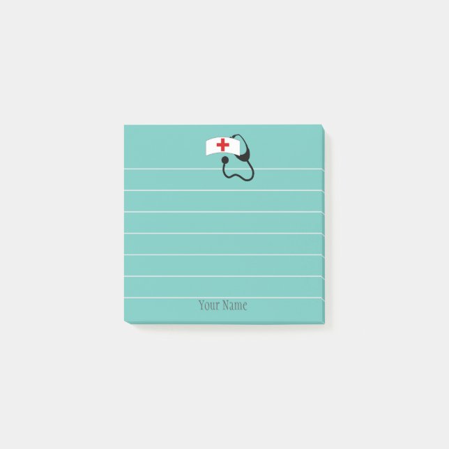 Post-it® Infirmière Personnalisée Stethoscope Médicale Avec (Devant)