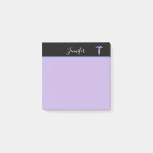 Post-it® Infirmière Praticien Médicale Pastel Purple Nom