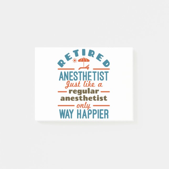 Post-it® Infirmière retraitée Anesthetist CRNA beaucoup plu (Devant)