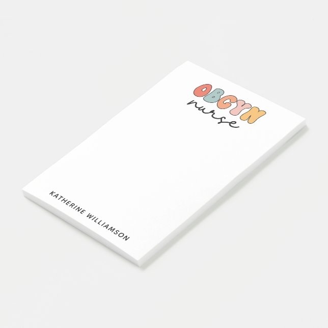 Post-it® Infirmière Retro OBGYN personnalisée (Incliné)