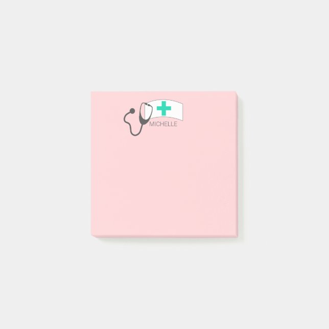 Post-it® Infirmière Stéthoscope Médicale Infirmières Casque (Devant)