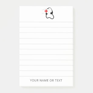 Post-it® Infirmière Stethoscope Médicale Nom personnalisé