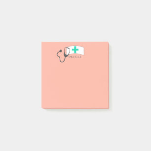 Post-it® Infirmière Stethoscope Médicale Pastel Orange Cust