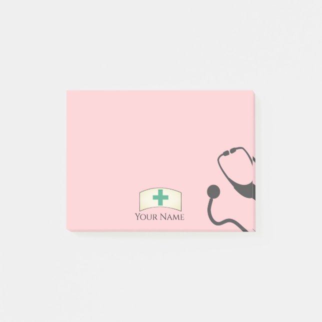 Post-it® Infirmières Casquette Stethoscope Médicale Blush P (Devant)