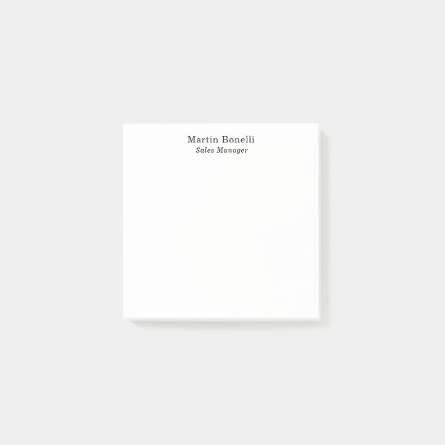 Post-it® Informations de nom propres classiques professionn (Devant)