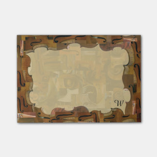 Post-it® Initiale ficelée de coutume de cadre tissée par