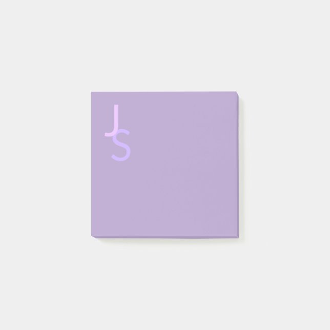 Post-it® Initiales chevauchantes modernes monogrammées | Vi (Devant)