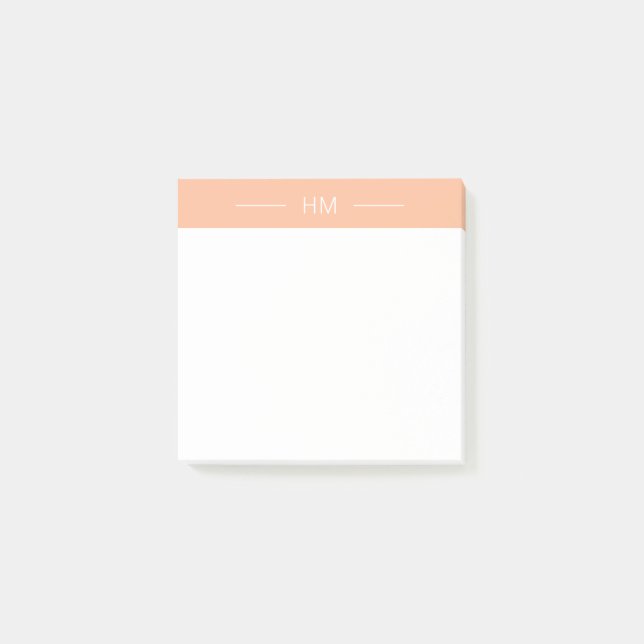Post-it® Initiales de Monogramme rose rose pour filles mode (Devant)