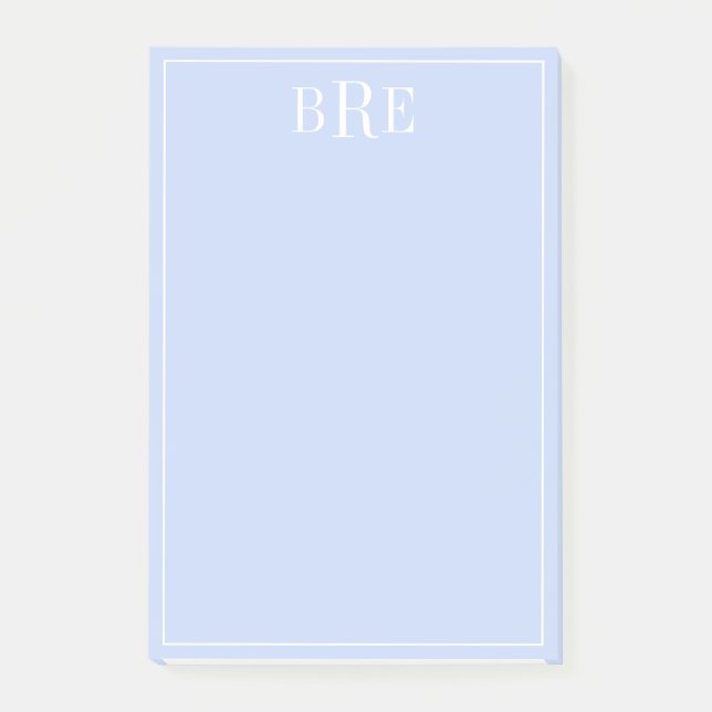 Post-it® Initiales en bleu (Devant)