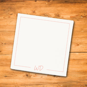 Post-it® Initiales simples minimalistes en monogramme rose