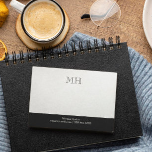 Post-it® Initiales simples propres Gris blanc