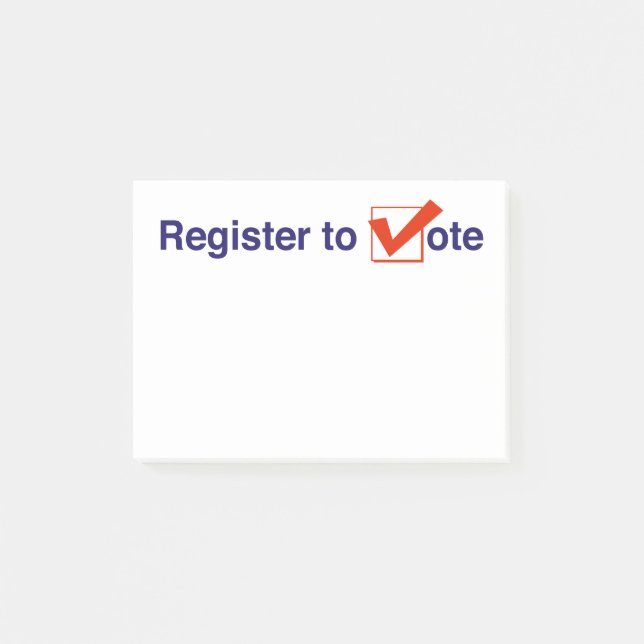 Post-it® Inscrivez-Vous Au Vote 2026 (Devant)