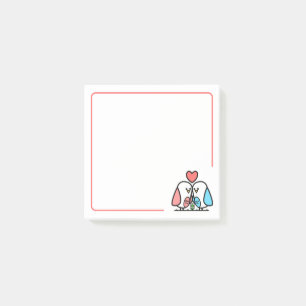 Post-it® Inséparables roses et bleus